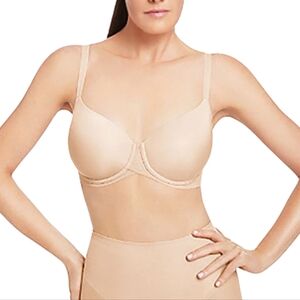 WACOAL sand‎ beige ultimate side smoother seamless t-shirt bra 38C
